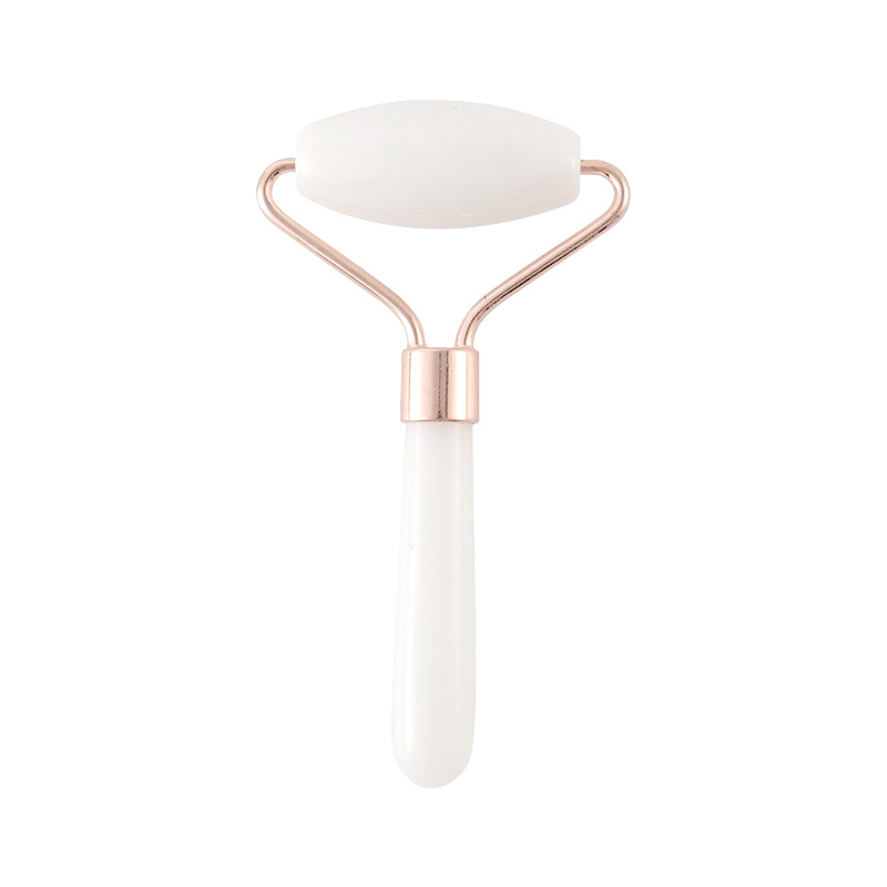 Pink Natural Resin Jade Roller Gua Sha Scraper Set Face Lift Massager AntiWrinkle  Double Chin Remo 11