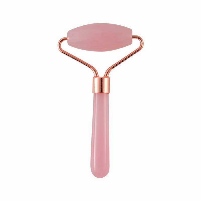 Pink Natural Resin Jade Roller Gua Sha Scraper Set Face Lift Massager AntiWrinkle  Double Chin Remo 12