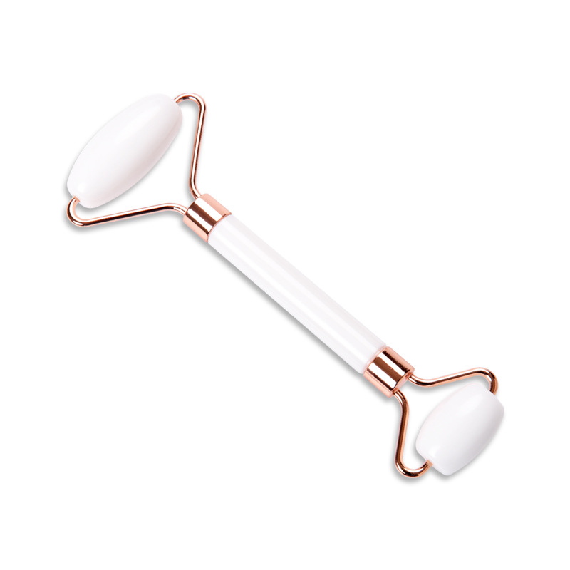 Pink Natural Resin Jade Roller Gua Sha Scraper Set Face Lift Massager AntiWrinkle  Double Chin Remo 14