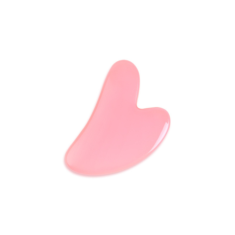 Pink Natural Resin Jade Roller Gua Sha Scraper Set Face Lift Massager AntiWrinkle  Double Chin Remo 17