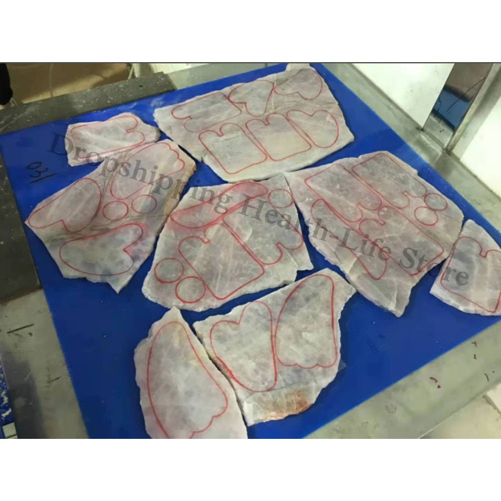 High-quality Quartz Jade Roller Massager For Face Body, Natural Anti-aging Stone Guasha Scraper Massage Tools