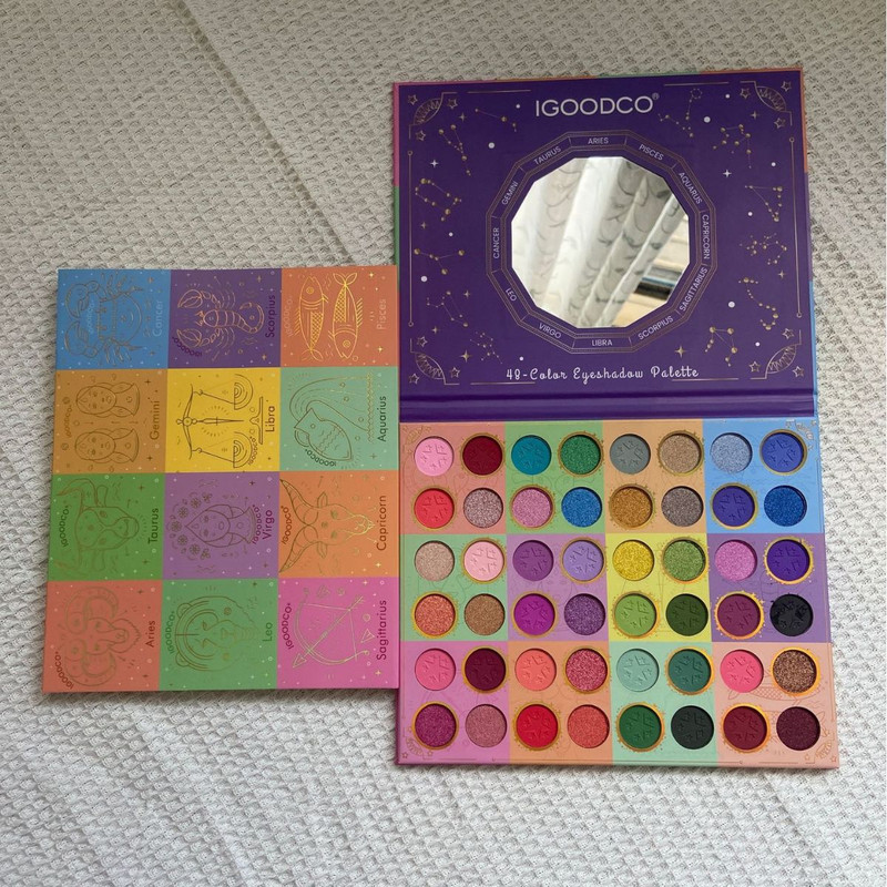 Boutique Eyeshadow Palette Shimmer Matte Sequin Neon Shades Colorful Stage Beauty Makeup Plate 9