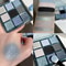 Dark Punk Smoked Eyeshadow Palette Blue Black Pearl Matte Makeup Palette Brightening Shimmer Eye Shadow for Smokey Glam