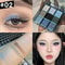 Dark Punk Smoked Eyeshadow Palette Blue Black Pearl Matte Makeup Palette Brightening Shimmer Eye Shadow for Smokey Glam