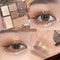 Color Eyeshadow Palette In Earth Tones With Shimmer Glitter Matte Pearl Finishes Waterproof Playf 2