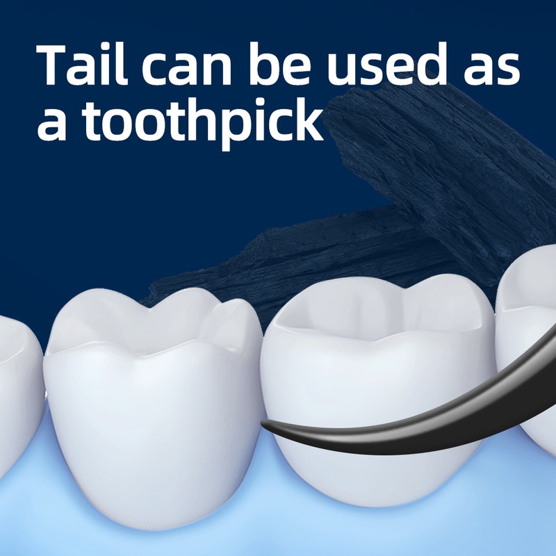 Super Deer Twinline Dental Floss 500Pcs Bamboo Charcoal Toothpick With Thread For Deep Clean Betwee