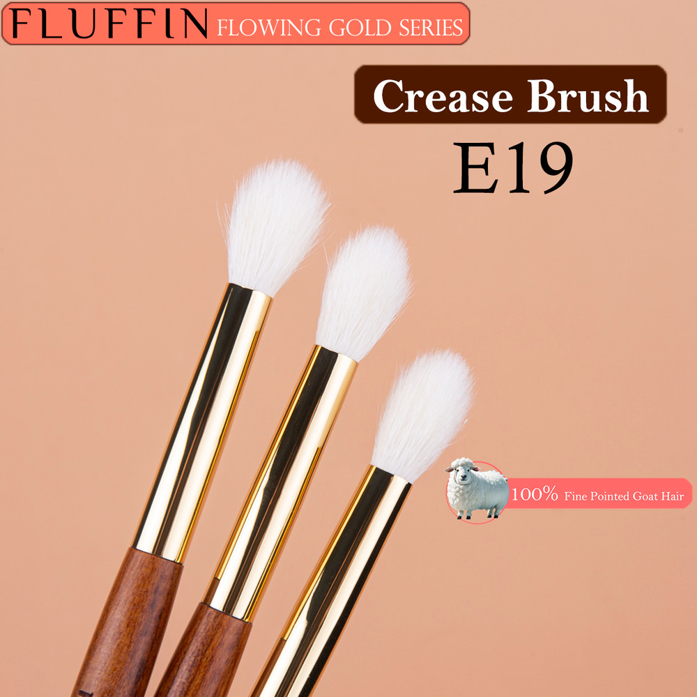 HighEnd FLUFFIN Crease Brush Goat Hair Flame Eyeshadow Nose Shadow Highlighter Brush Copper Rosewoo 0
