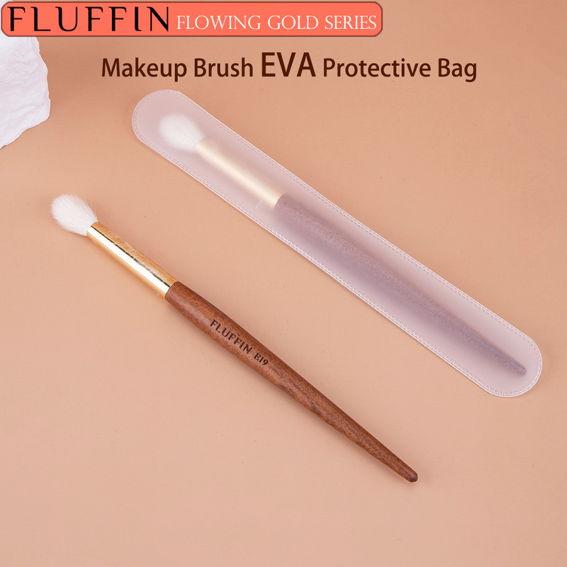 HighEnd FLUFFIN Crease Brush Goat Hair Flame Eyeshadow Nose Shadow Highlighter Brush Copper Rosewoo 4