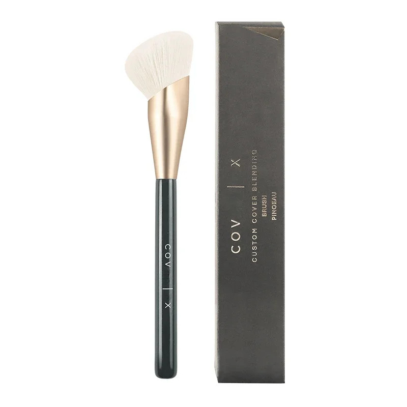 Professional Full Coverage Fingertip Foundation Brush, Liquid Touch Contour Makeup Brush Cosmetic Tool for Easy, Streak