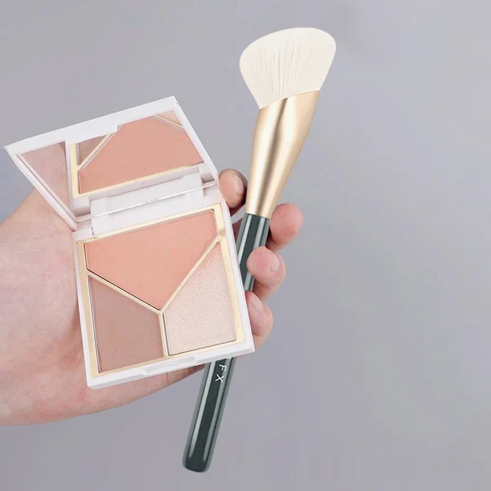 Professional Full Coverage Fingertip Foundation Brush, Liquid Touch Contour Makeup Brush Cosmetic Tool for Easy, Streak