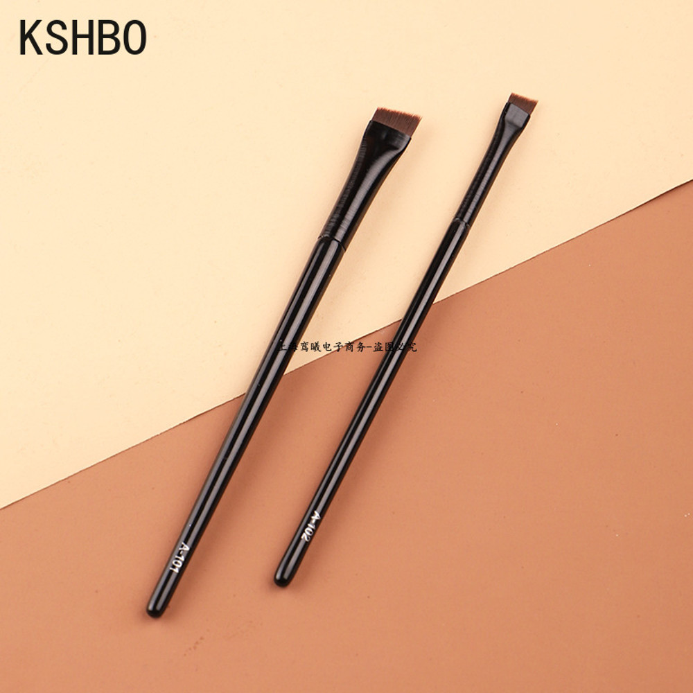 Eyebrow & Eyeliner Brush Set, Portable Angled Brow Contour Brush Makeup Cosmetic Tools for Women