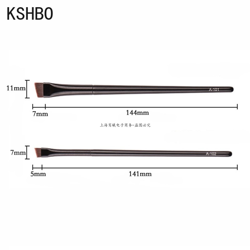 Eyebrow & Eyeliner Brush Set, Portable Angled Brow Contour Brush Makeup Cosmetic Tools for Women