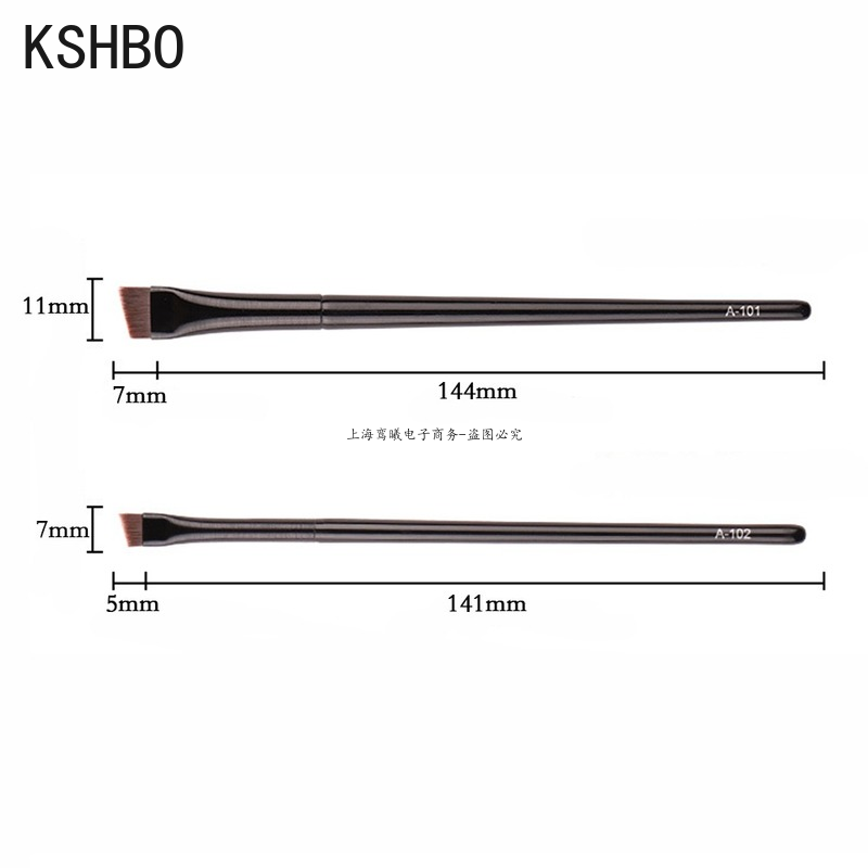 Eyebrow & Eyeliner Brush Set, Portable Angled Brow Contour Brush Makeup Cosmetic Tools for Women