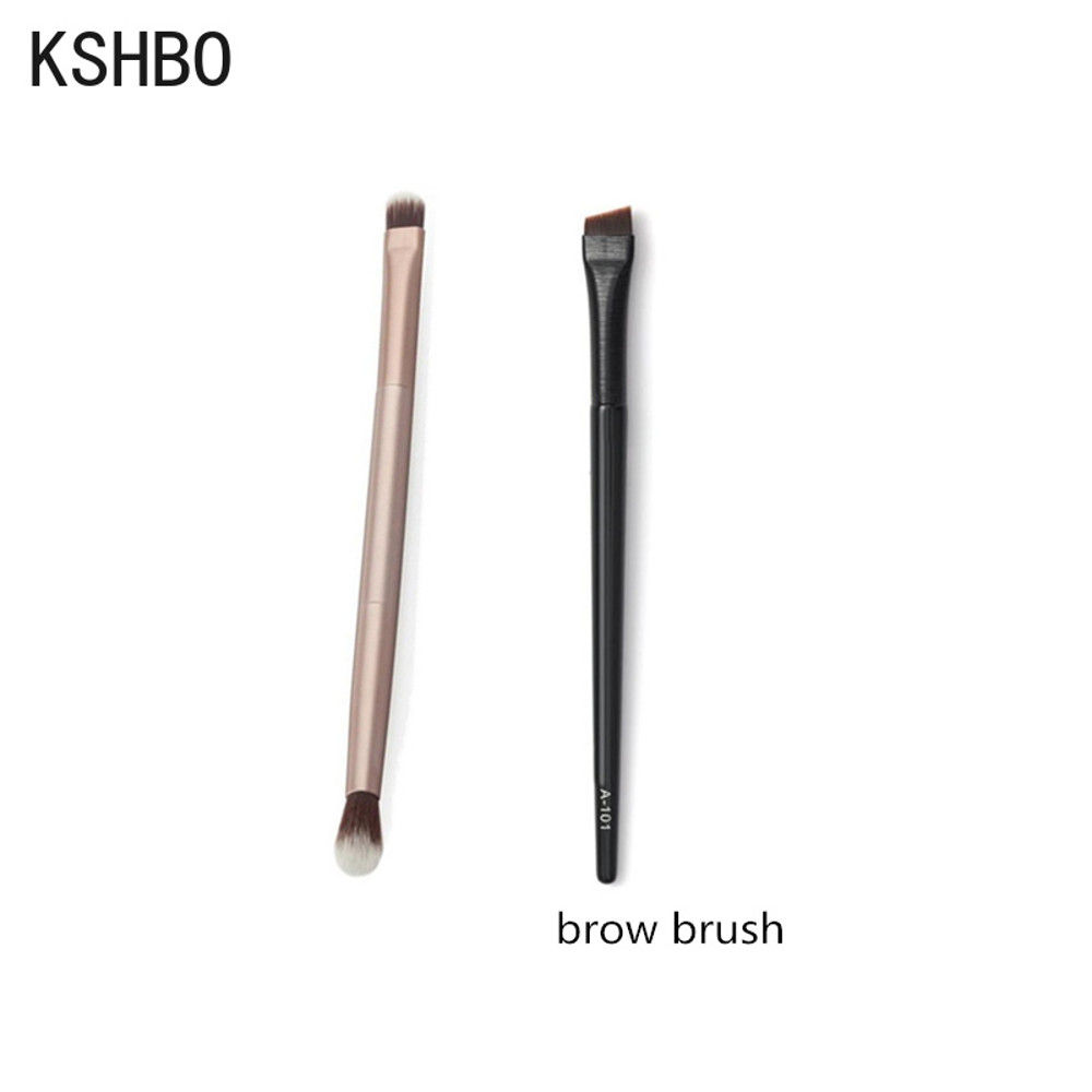 Eyebrow & Eyeliner Brush Set, Portable Angled Brow Contour Brush Makeup Cosmetic Tools for Women