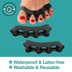 silicone toe separator bunion corrector, soft hammer toe straightener & toe alignment foot care tool for pain relief