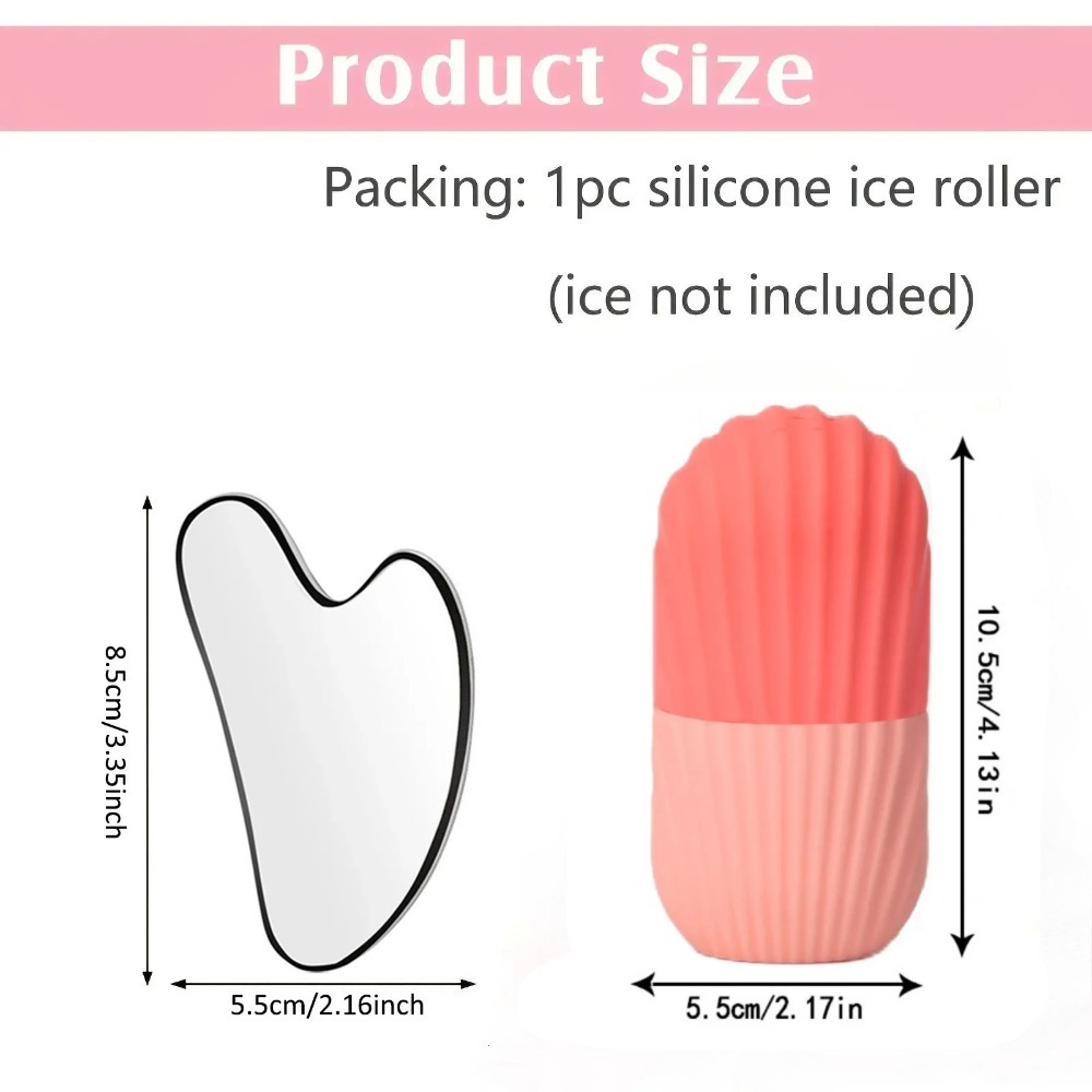 Ice Face Roller With Stainless Steel Gua Sha Board Set Face Massage Roller  Facial Massager For Lif 5