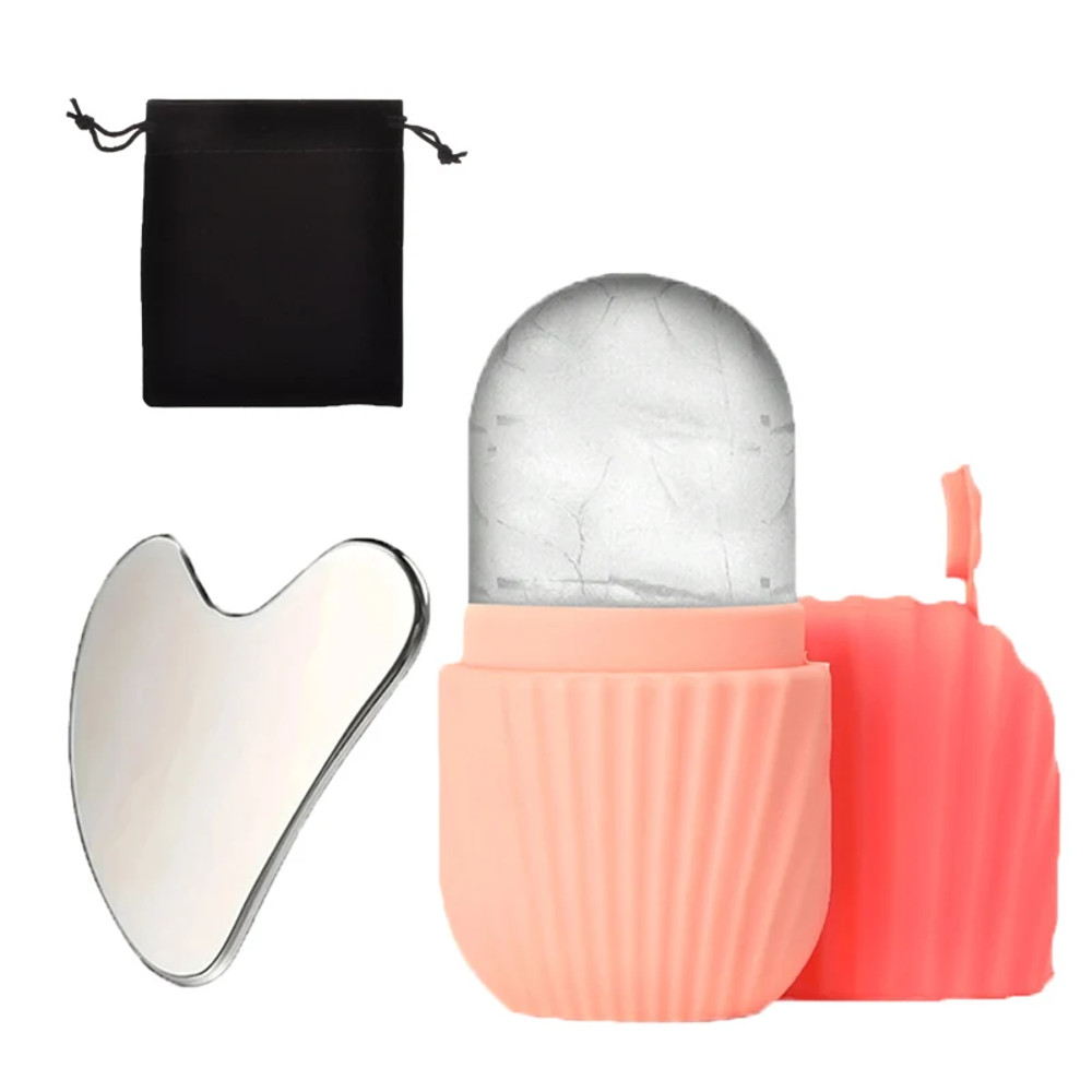 Ice Face Roller With Stainless Steel Gua Sha Board Set Face Massage Roller  Facial Massager For Lif 10
