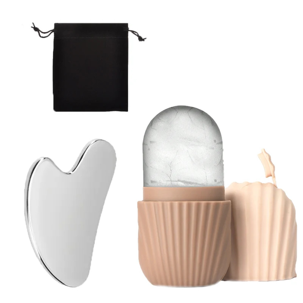 Ice Face Roller With Stainless Steel Gua Sha Board Set Face Massage Roller  Facial Massager For Lif 12