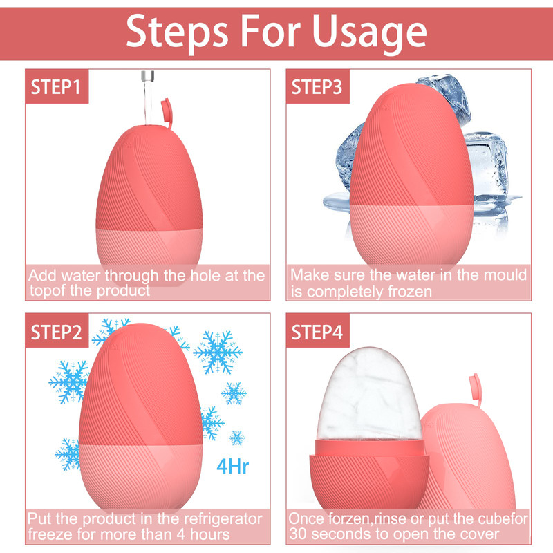 Facial Massager Ice Roller Skin Care Tool Ice Face Roller  Stainless Steel Gua Sha Tool Beauty Set  3