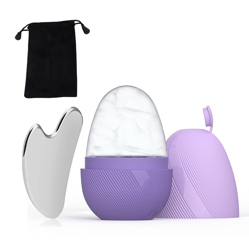 Facial Massager Ice Roller Skin Care Tool Ice Face Roller  Stainless Steel Gua Sha Tool Beauty Set  10