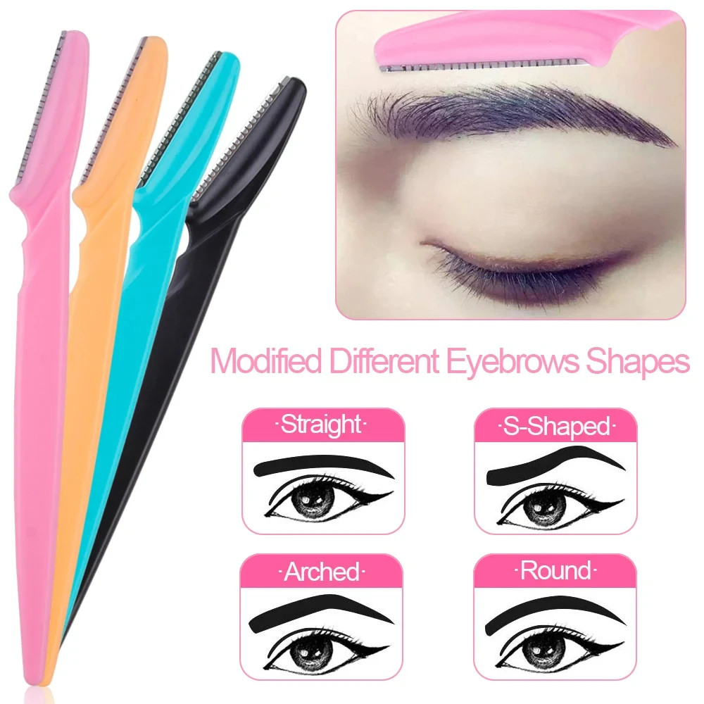 Portable Eyebrow Trimmer Blade Women Face Shaver Eye Brow Epilation Hair Removal Cutters Safety Kni 2