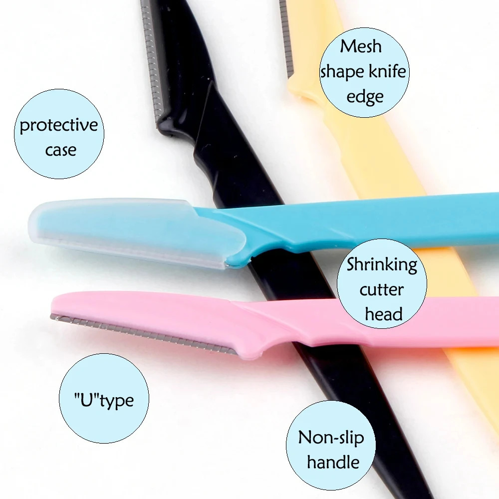 Portable Eyebrow Trimmer Blade Women Face Shaver Eye Brow Epilation Hair Removal Cutters Safety Kni 4