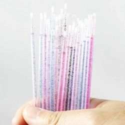 crystal disposable eyelash brushes & microbrushes, professional eyelash extension tools & individual lash removing