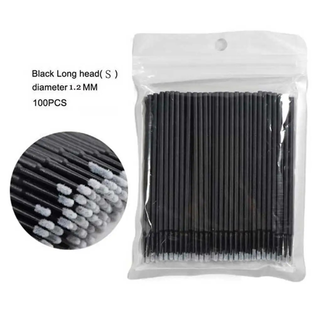 Crystal Disposable Eyelash Brushes & Microbrushes, Professional Eyelash Extension Tools & Individual Lash Removing