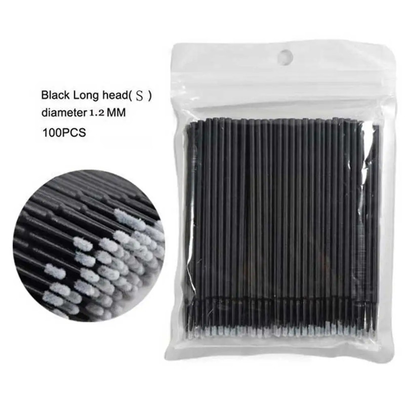 Crystal Disposable Eyelash Brushes & Microbrushes, Professional Eyelash Extension Tools & Individual Lash Removing