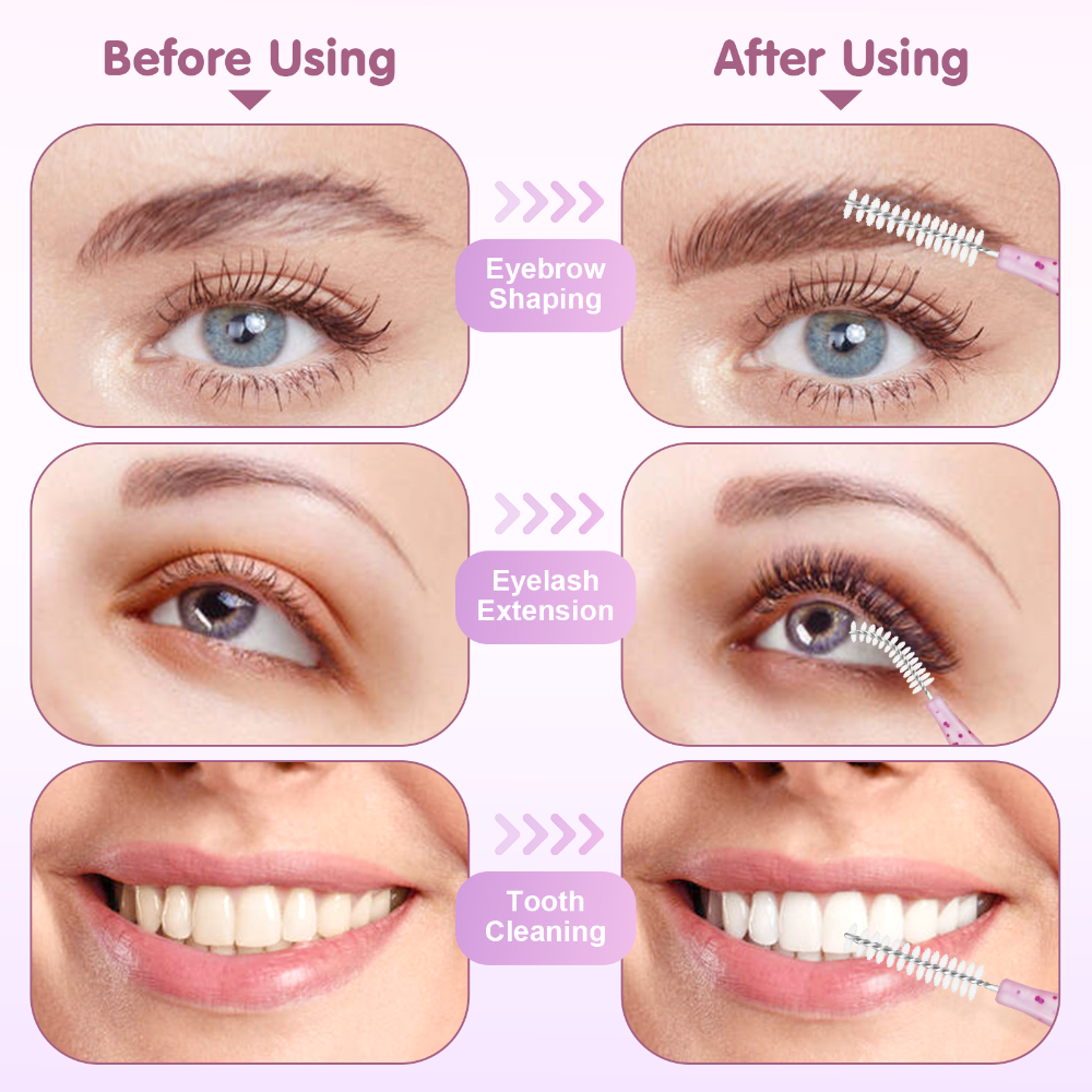 Mini Eyebrow Brush Brow Perm Brush Disposable Lifting Brushes  Bendable Micro Eyelash Brush Applica 1