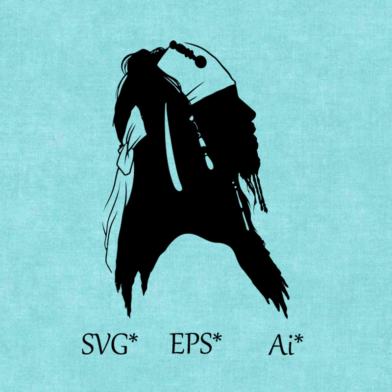 Captain Jack Sparrow Johnny Depp Flying Dutchman Pirates Of The Coribbean Sea Compass SVG EPS AI