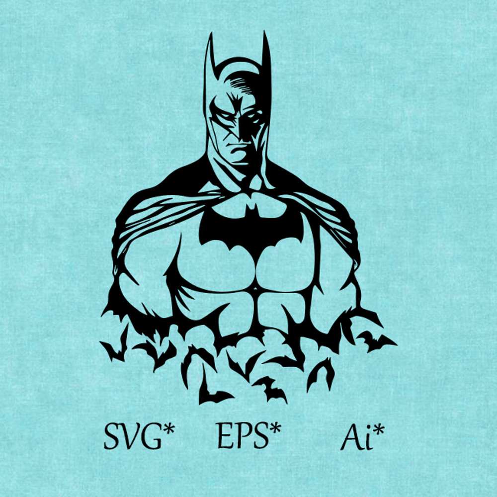 Batman SVG Bat Superhero Hero Robin Cape Comics Night Digital SVG EPS AI
