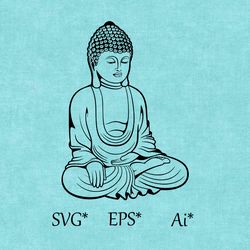 buddha svg, sage, messenger, buddhism, india, god, monks digital svg, eps, ai