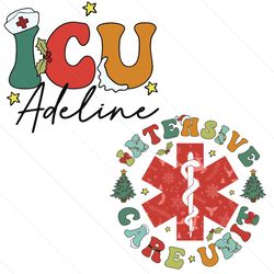 retro icu intensive care unit nurse svg file for cricut