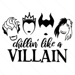 evil queen chilling like a villain life logo svg