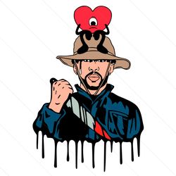 bad bunny sad heart michael myers halloween svg