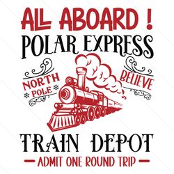 all aboard polar expres train depot svg