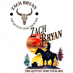 zach bryan the quittin time tour 2024 png