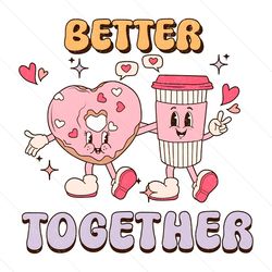 better together donut coffee valentines png