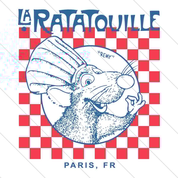 Ratatouille Remy Paris Little Chef Vintage SVG File Digital | Inspire ...