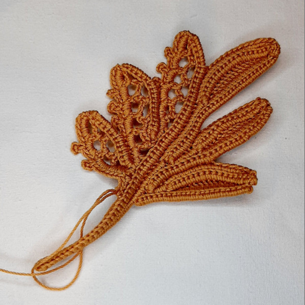 Set of 3 crochet patterns: flowers, leaf. Crochet applique patterns Irish Lace. Crochet flower tutorial pdf.