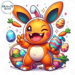 charmander easter bunny digital download file