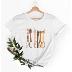 be kind sign language t shirt kindness shirt be kind hands