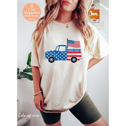 4th of july truck america shirt freedom shirt fourth of july soft cream