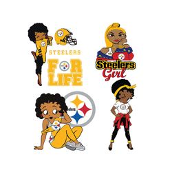 Steelers SVG,Black Girl Steelers Png, Pittsburgh SVG, Steelers Bundle, Sport Team, Football Svg, Pittsburgh Skull, For L