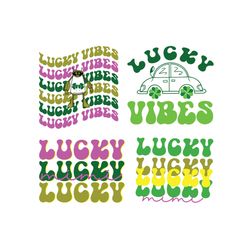lucky vibes patrick day svg, lucky mama svg, patricio svg, patrick's days quotes svg, saint patrick day svg