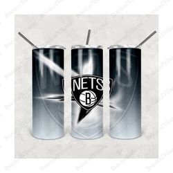 brooklyn nets tumbler, brooklyn nets wrap, brooklyn nets design, sport tumbler, nba tumbler wrap, nba tumbler