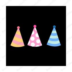 Birthday Party Hats SVG, Birthday Hats Cut File, Happy Birthday SVG, Birthday Decor Cut File, Party Decoration SVG, Birt
