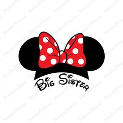 big sister minnie mouse ears svg, disney magic mouse svg, disney svg, disney characters svg, cartoon, movie silhouette