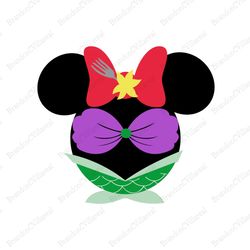 Minnie Mouse Little Mermaid SVG, Mouse Princess SVG, The Little Mermaid SVG, Ariel SVG, Disney Princess SVG, Disney Char